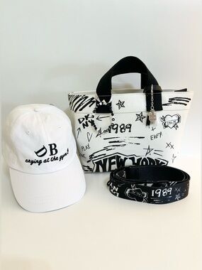Taylor Swift 1989 Inspired Beach Bundle Canvas Tote Baseball Hat Bracelet